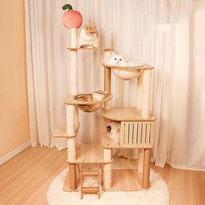 171cm Large Cat Tree Tower with Condos, Scratching Posts, Perches & Baskets for Indoor Cats