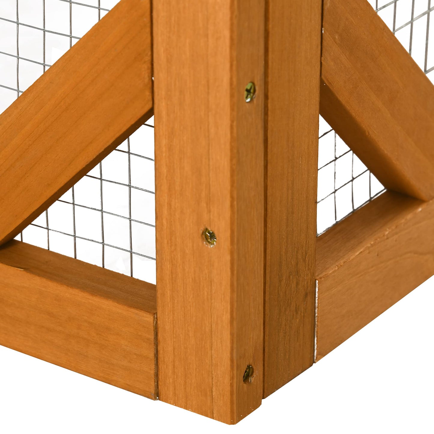 PawHut Outdoor Cat House Wooden Catio Shelter with Platforms & Weatherproof Roof